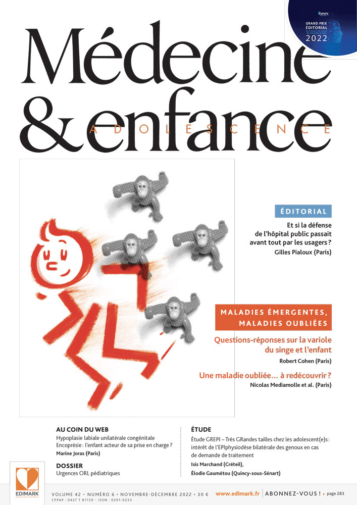 Médecine & Enfance - novembre/décembre 2022